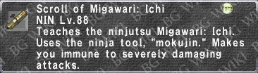 Migawari: Ichi (Scroll) description.png