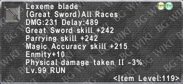 Lexeme Blade III description.png