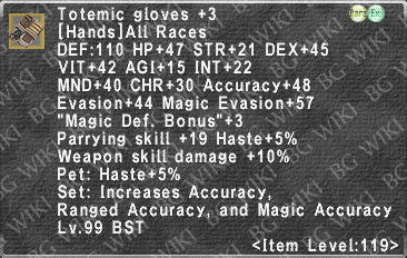 Totemic Gloves +3 description.png